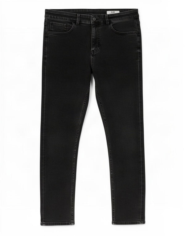 Marks & Spencer Womens Slim Jeans UK 12 Medium W30 L28 Black Cotton