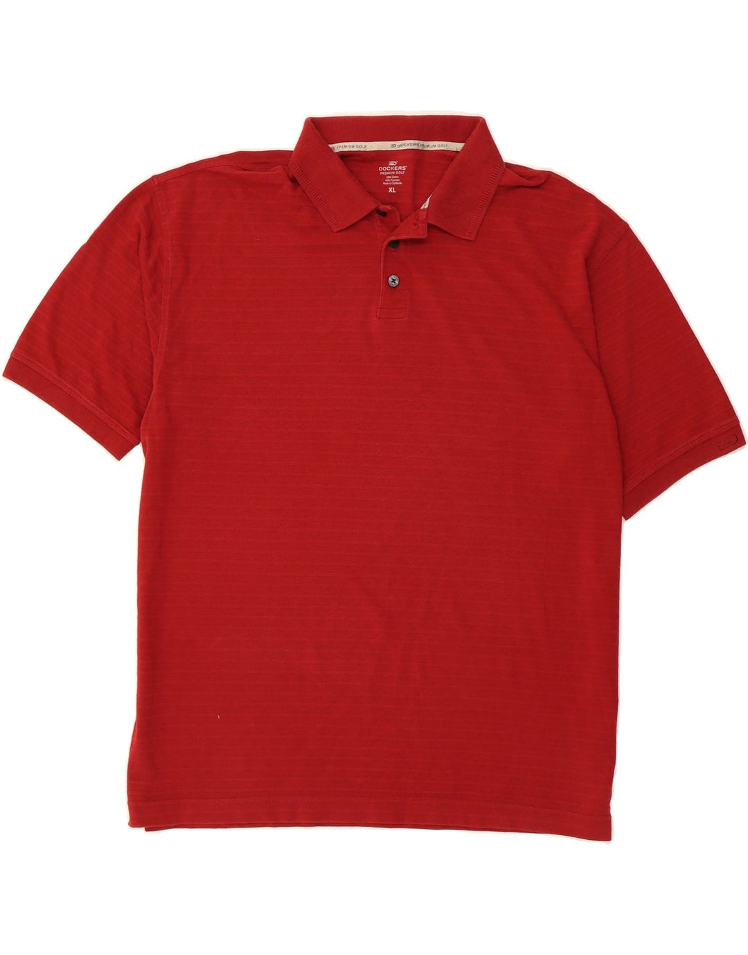 DOCKERS Mens Polo Shirt XL Red Pinstripe Cotton Vintage Dockers and Second-Hand Dockers from Messina Hembry 