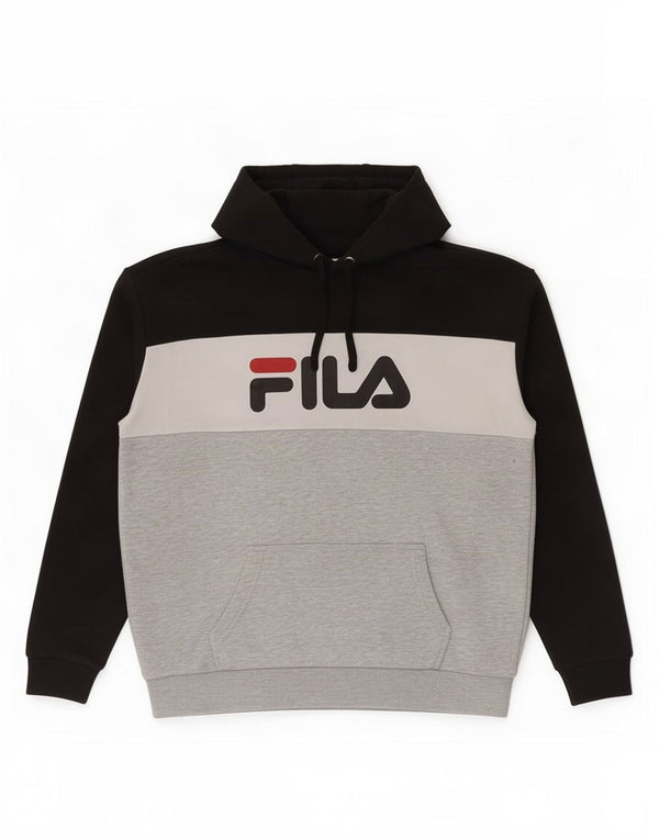 Fila Womens Graphic Hoodie Pullover UK 14 Medium Mehrfarbig Colourblock