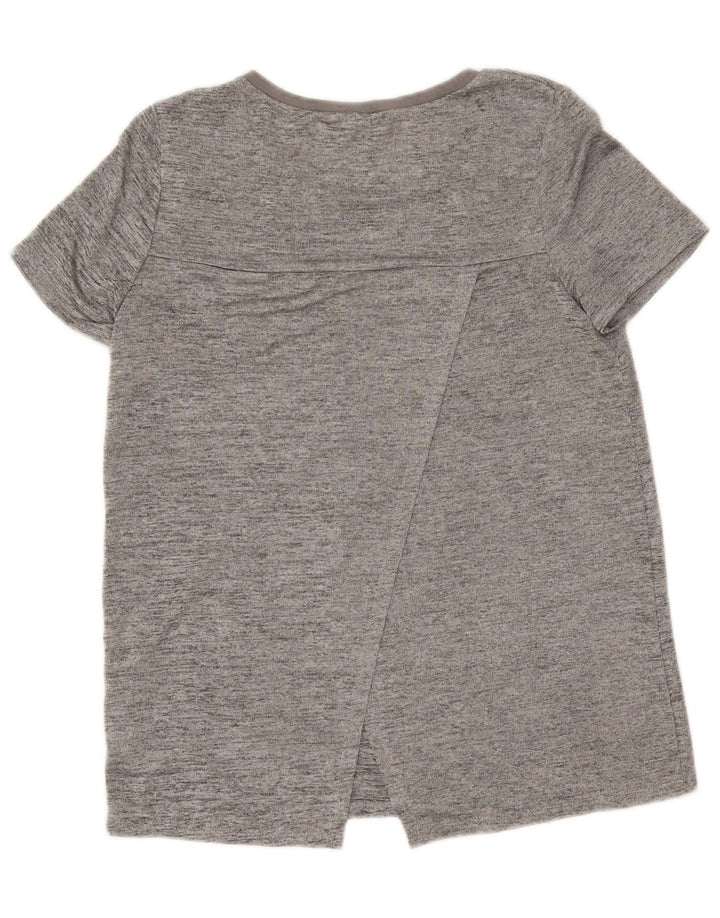 Oasis Damen T-Shirt Top UK 10 Small Grau geflecktes Polyester