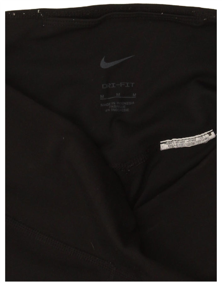 Nike Damen Dri Fit Leggings UK 12 Medium Schwarz