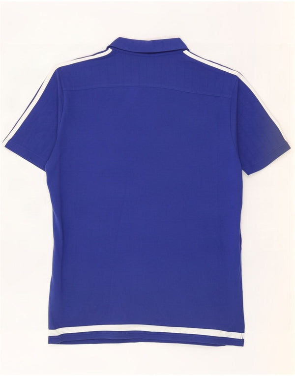 Adidas Herren Chelsea FC Poloshirt XL Blau Colourblock Baumwolle