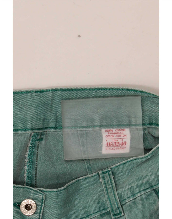 Mash Damen Pegged Casual Shorts IT 46 Large W32 Grüne Baumwolle