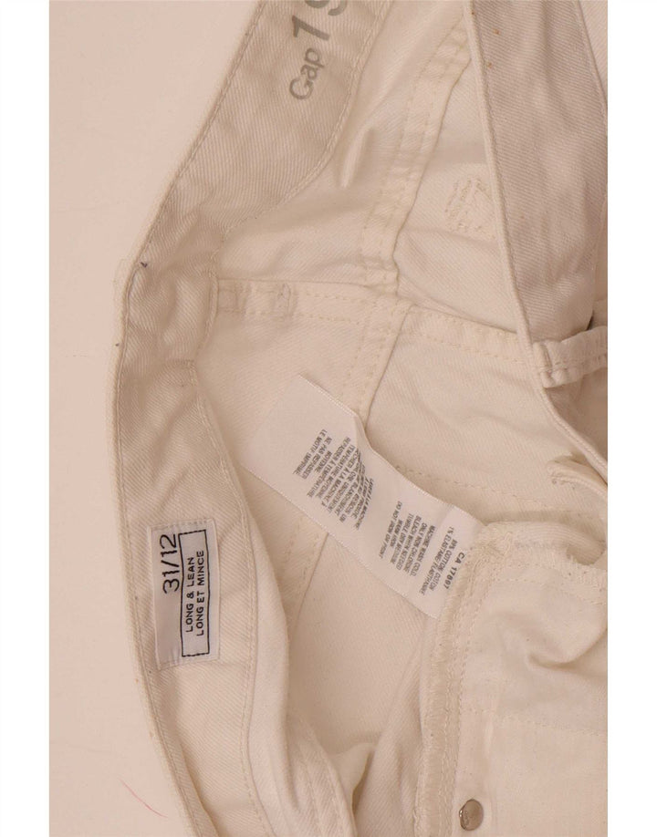 Gap Damen Bootcut Jeans US 12 Large W31 L31 Weiße Baumwolle