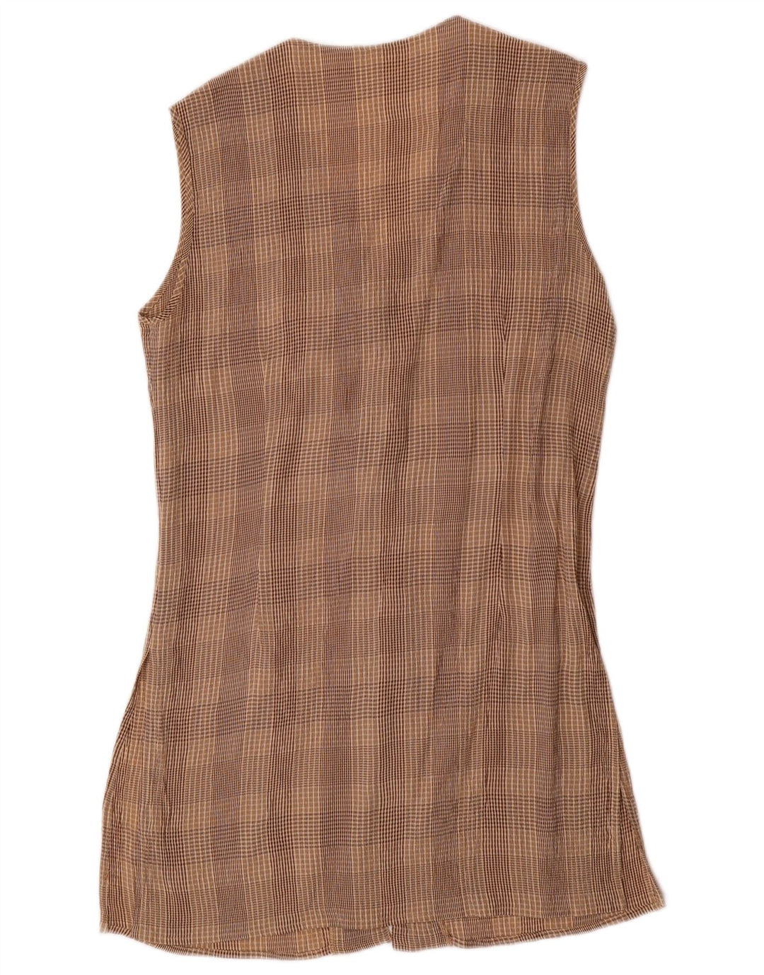 VINTAGE Damen 4-Knopf-2-teiliges Set UK 10 Small W28 Braun kariertes Acetat