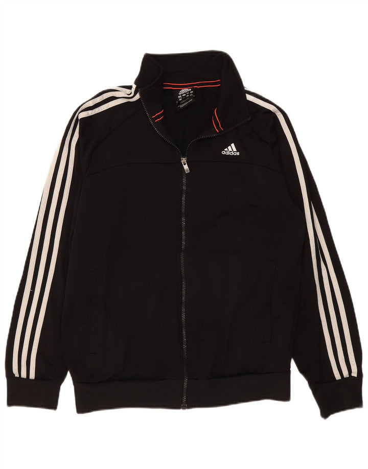 Adidas Herren Climalite Trainingsanzug Top Jacke UK 38/40 Medium Schwarz Polyester