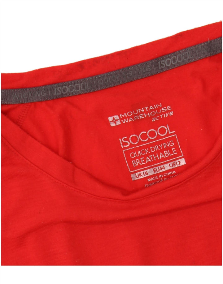 MOUNTAIN WAREHOUSE Damen IsoCool T-Shirt Top UK 16 Large Rot