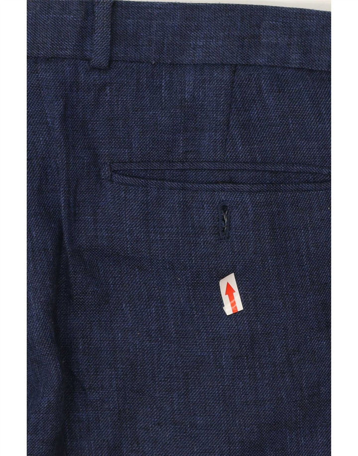 Marks & Spencer Herren-Anzughose mit maßgeschneiderter Passform, W40, L29, Blau, klassisch