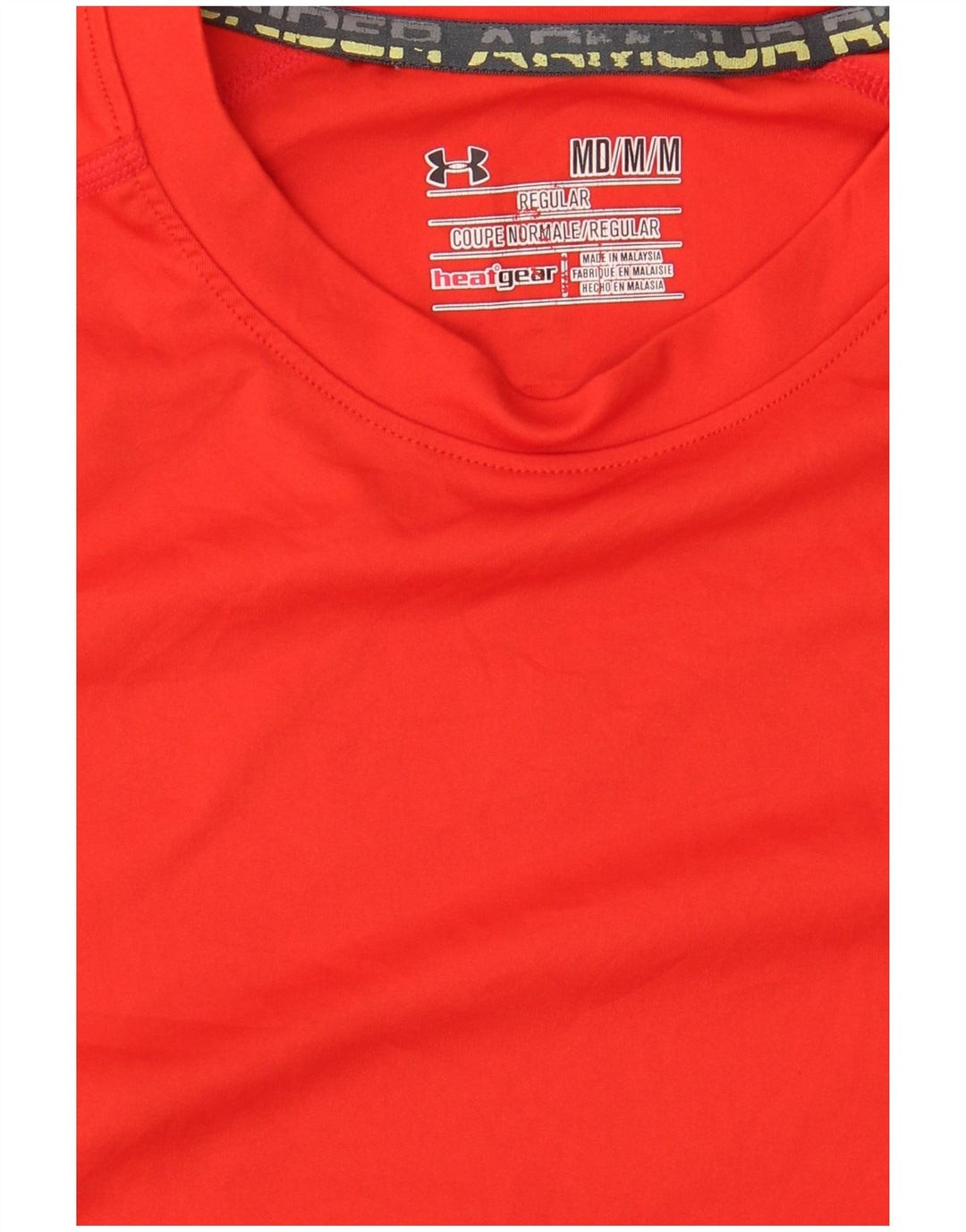 Under Armour Herren Heat Gear T-Shirt Top Mittelrotes Polyester