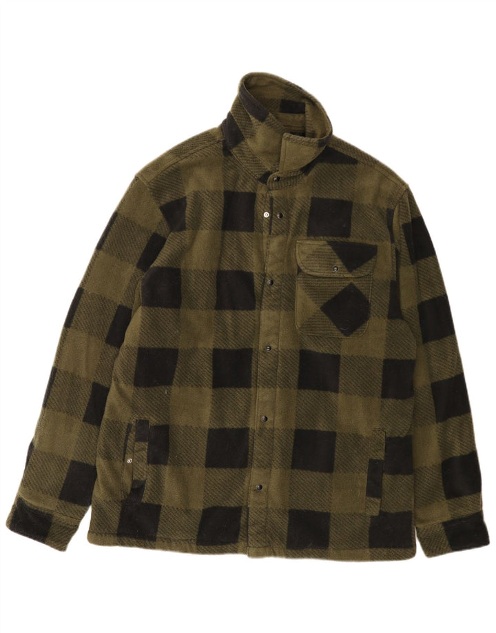 Parkside Herren Fleecejacke UK 40 Large Khaki Gingham Polyester