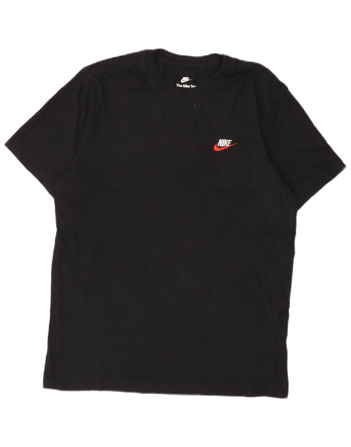 Nike Herren T-Shirt Top Medium Schwarz Baumwolle