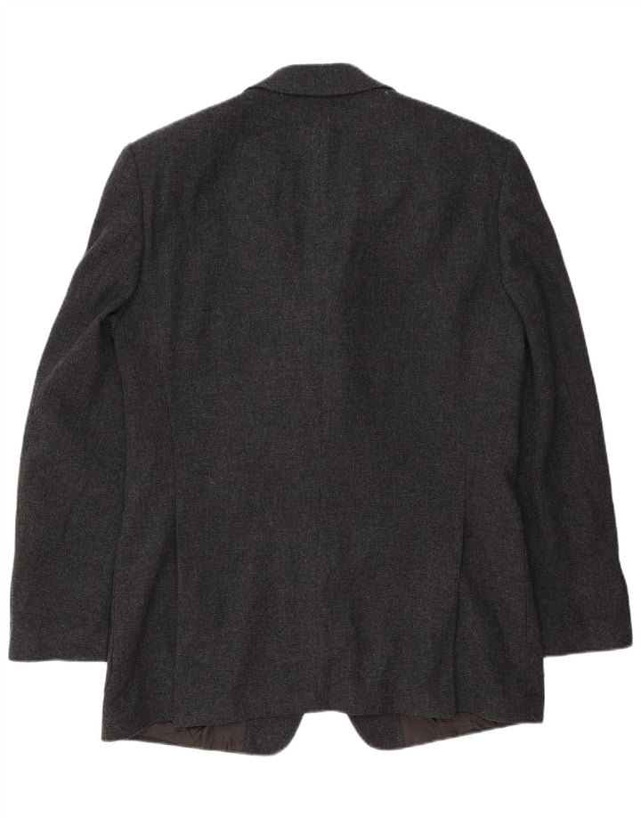 Hugo Boss Herren-Blazer mit 3 Knöpfen, Größe 098, mittelgraue Schurwolle