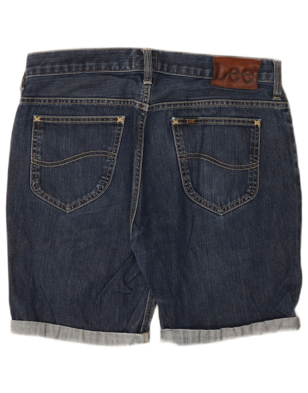 Lee Herren Rider Denim Shorts W31 Mittelmarineblaue Baumwolle