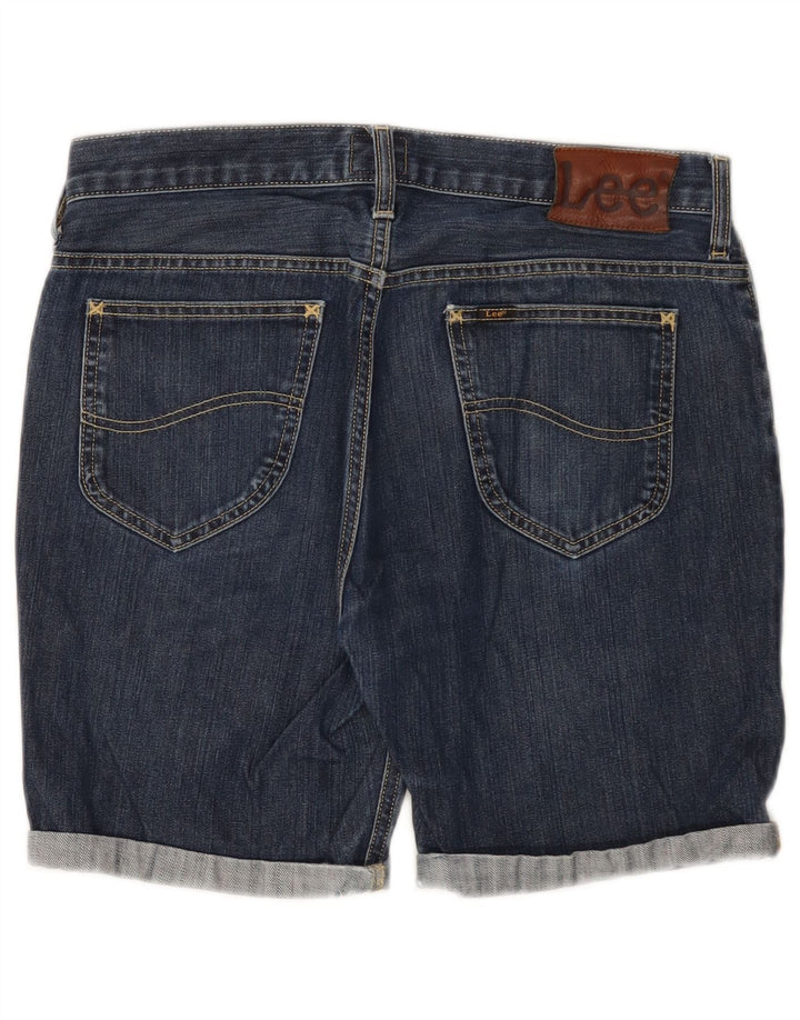 Lee Herren Rider Denim Shorts W31 Mittelmarineblaue Baumwolle