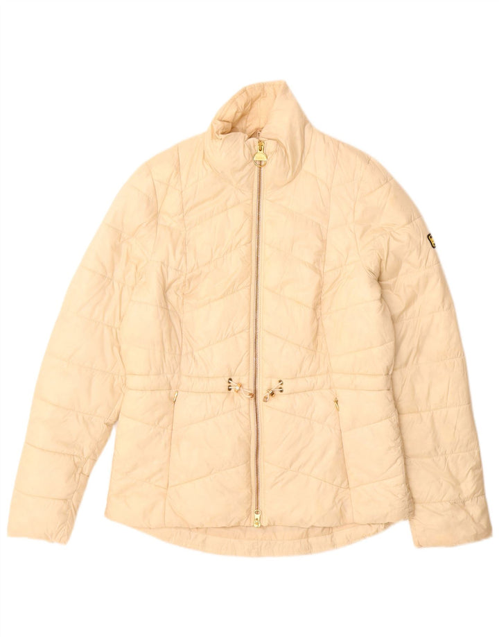 BARBOUR Damen Wattierte Jacke UK 10 Small Beige Polyamid