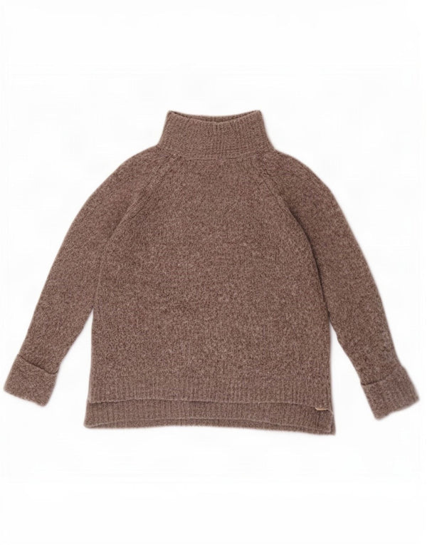 Massimo Dutti Damen Rollkragenpullover Pullover UK 18 XL Braune Wolle