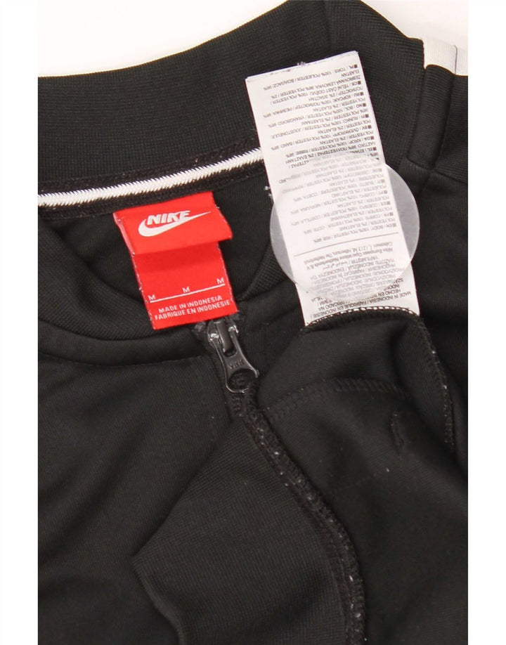 Nike Herren-Trainingsanzug-Top-Jacke aus mittelschwarzem Colourblock-Polyester