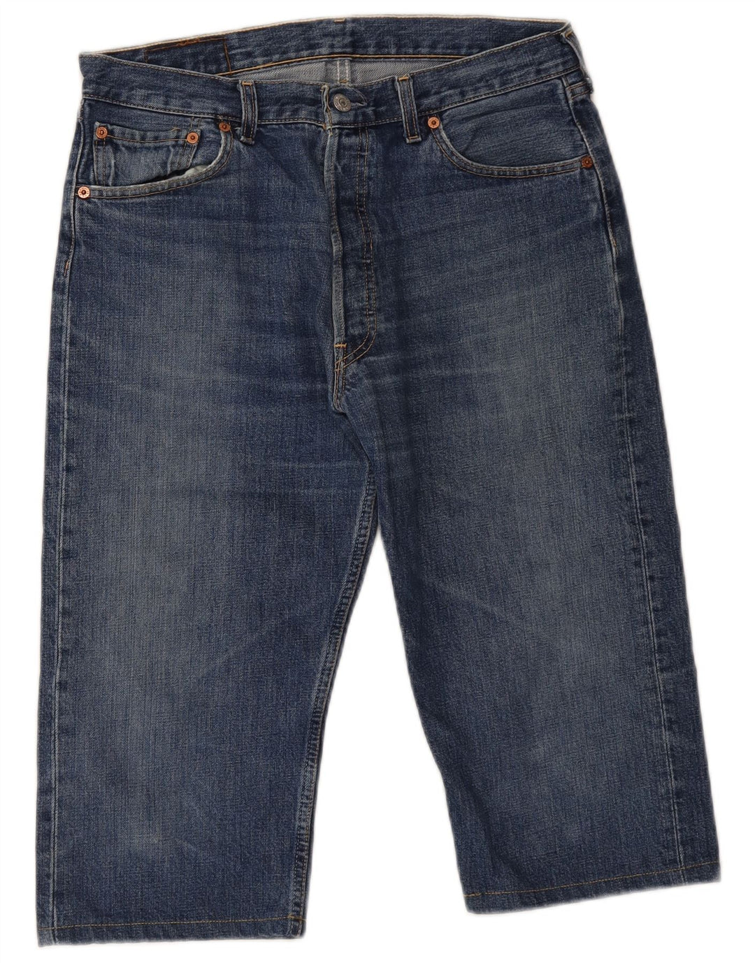 Levi's Herren-Capri-Jeans, Größe 34, B34, L17, blaue Baumwolle