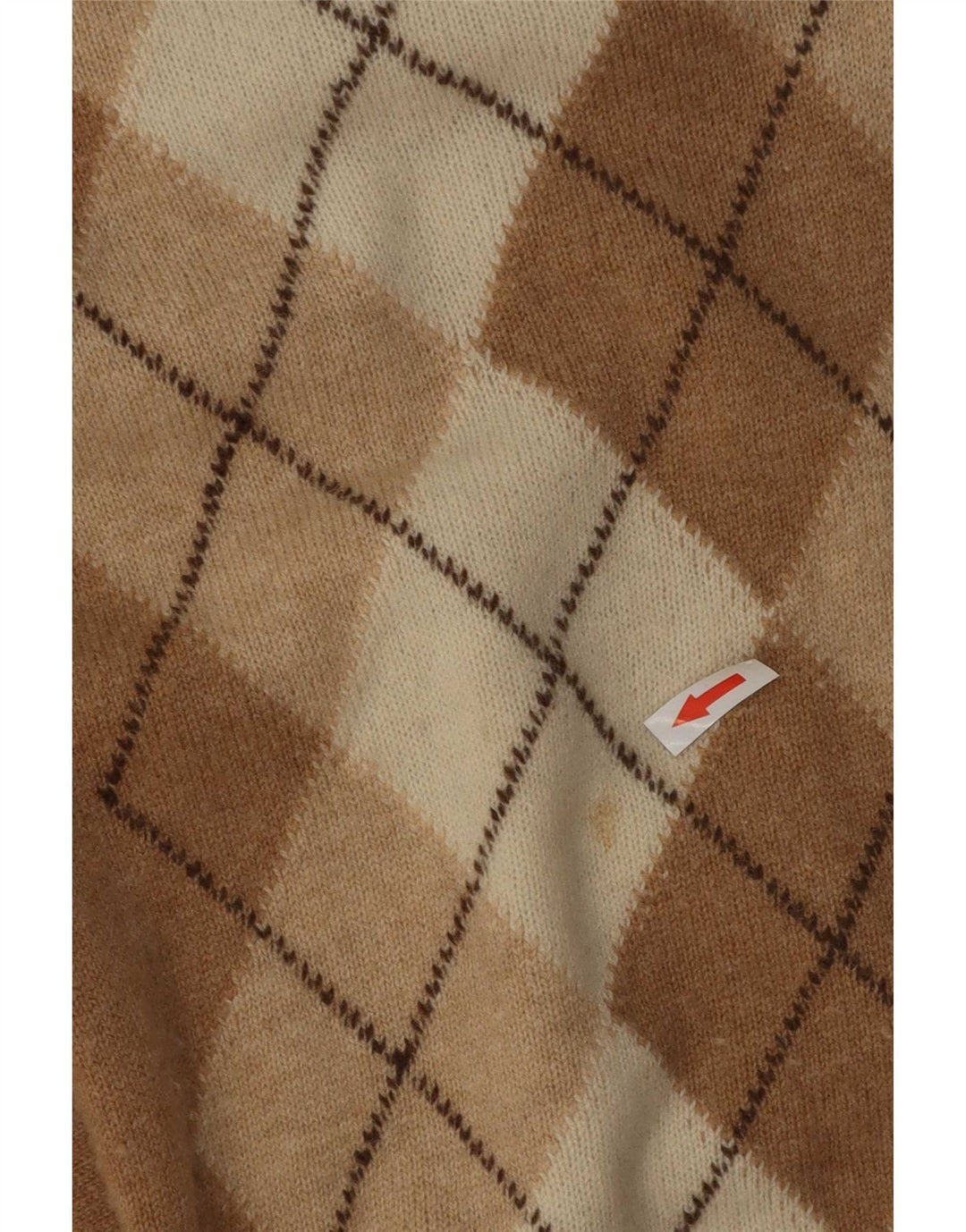 WESTBURY Herren-Pullover mit V-Ausschnitt, Gr. 52/54, groß, beige Argyle/Diamant