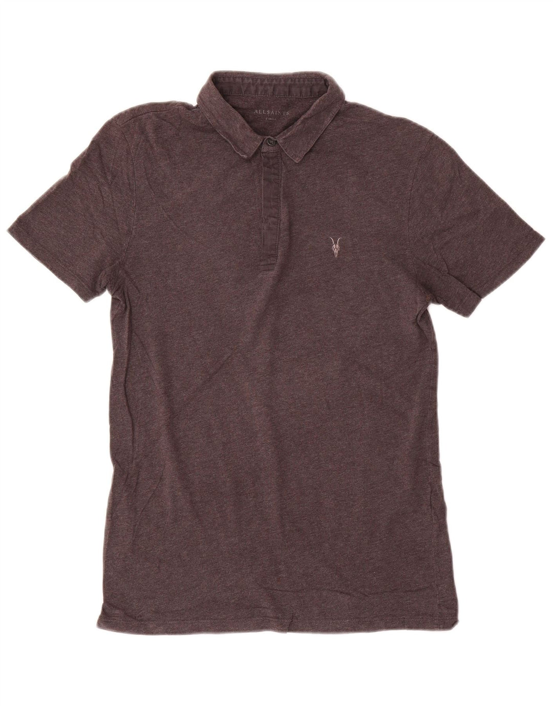 All Saints Herren Poloshirt XS Grau Baumwolle