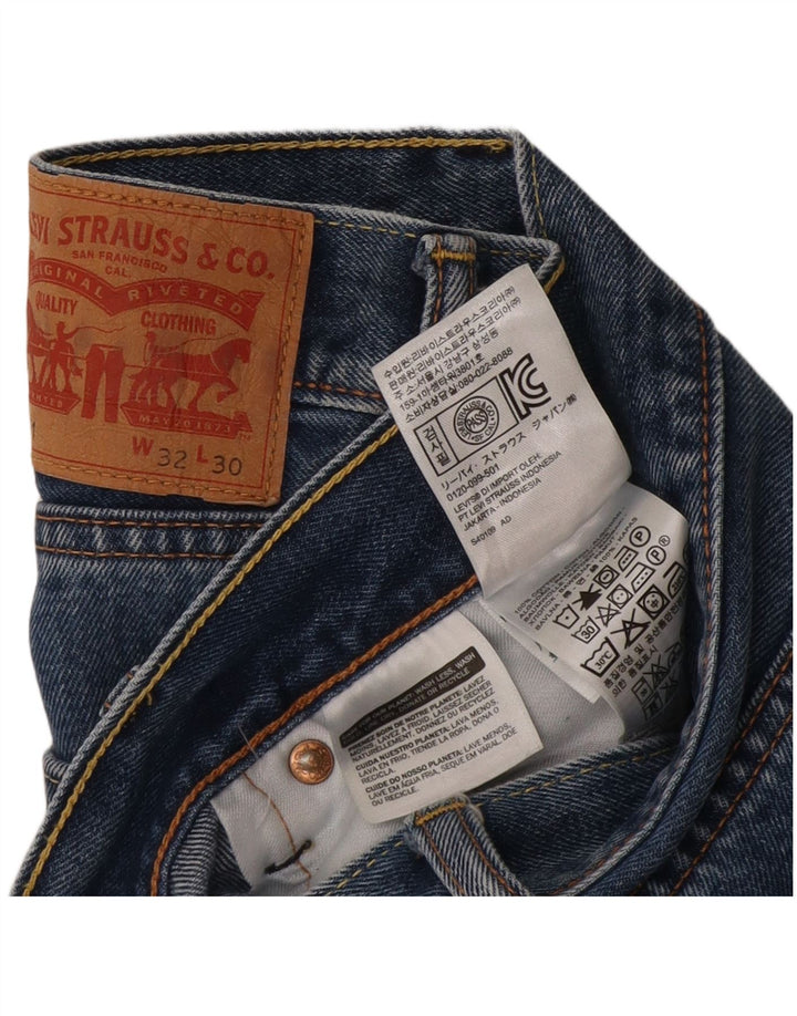 Levi's Herren 751 verkürzte gerade Jeans W32 L24 blaue Baumwolle