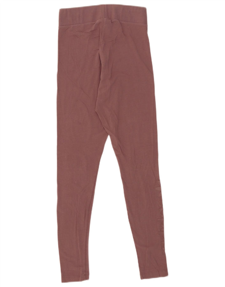 Adidas Damen Leggings UK 10 Small Braune Baumwolle
