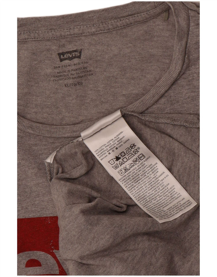 Levi's Herren-T-Shirt mit Grafik, XL, graue Baumwolle