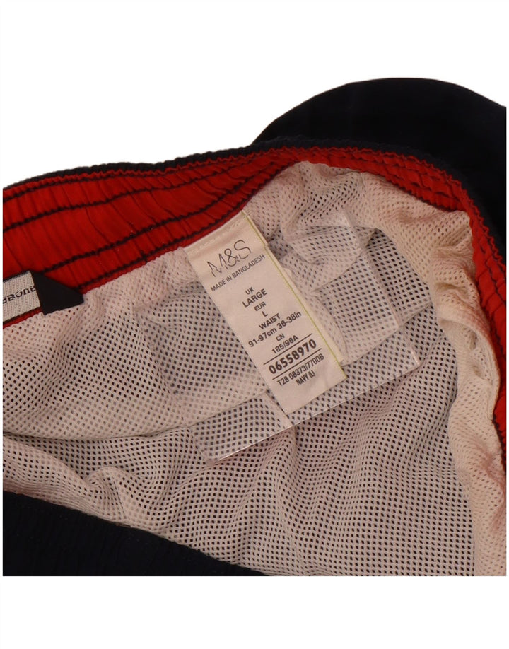 Marks & Spencer Herren-Badeshorts, groß, marineblau, Polyester