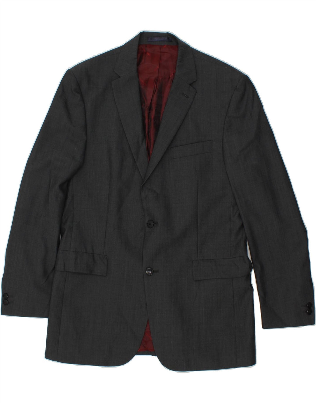 PIERRE CARDIN Mens 2 Button Blazer Jacket UK 40 Large Grey Polyester Vintage Pierre Cardin and Second-Hand Pierre Cardin from Messina Hembry 