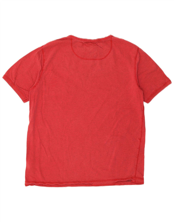 FAT FACE Herren T-Shirt Top Large Rot Baumwolle
