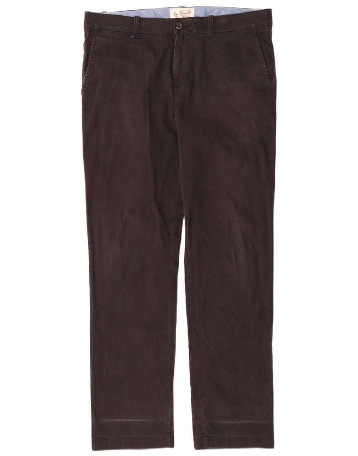PENGUIN Gerade Chino-Hose für Herren, W34, L32, schwarze Baumwolle