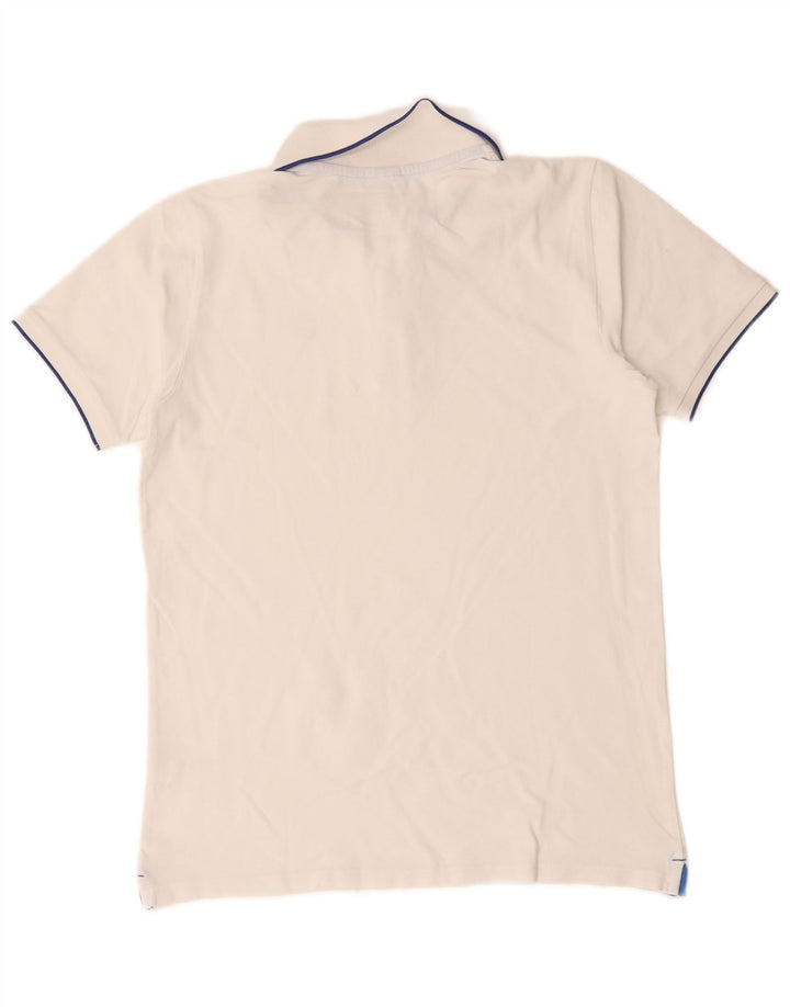 North Sails Herren-Poloshirt mit schmaler Passform, Größe S, weiße Baumwolle