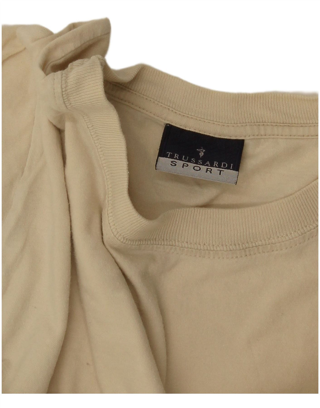Trussardi Herren-T-Shirt-Oberteil aus Baumwolle in Mittelbeige
