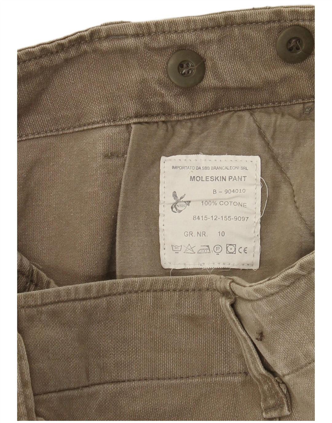 Vintage Herren Cargo Shorts W36 Große Khaki Baumwolle