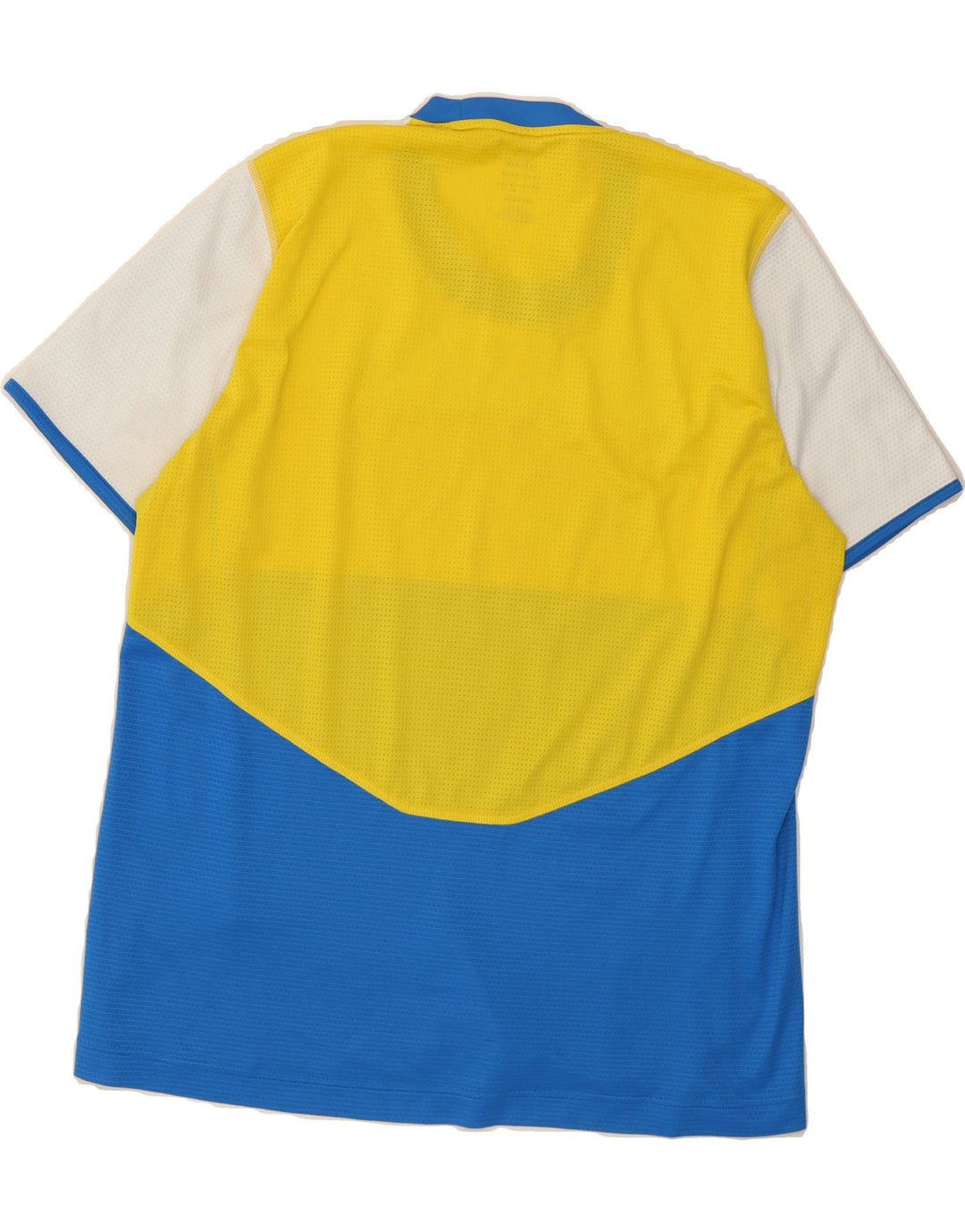 ADIDAS Mens Climacool T-Shirt Top Large Blue Colourblock Polyester Vintage Adidas and Second-Hand Adidas from Messina Hembry 