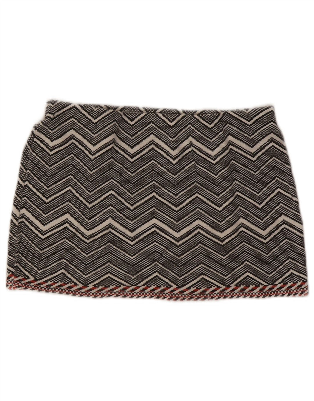 Zara Damen Trafaluc Minirock Medium W28 Grau Chevron