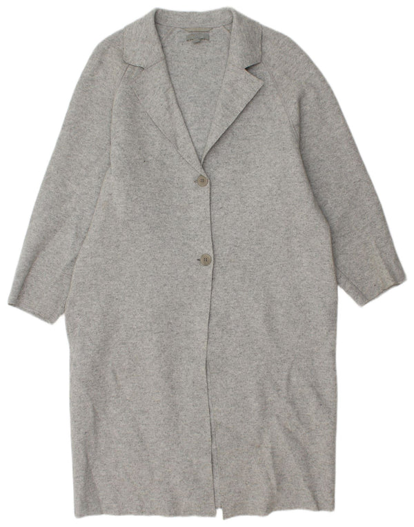 Cos Womens Jersey Overcoat UK 10 Small Graue Wolle