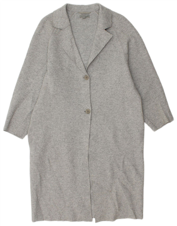 Cos Womens Jersey Overcoat UK 10 Small Graue Wolle