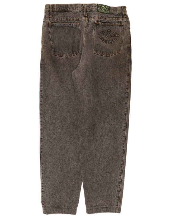 VINTAGE Damen Tapered Jeans W32 L30 Grau