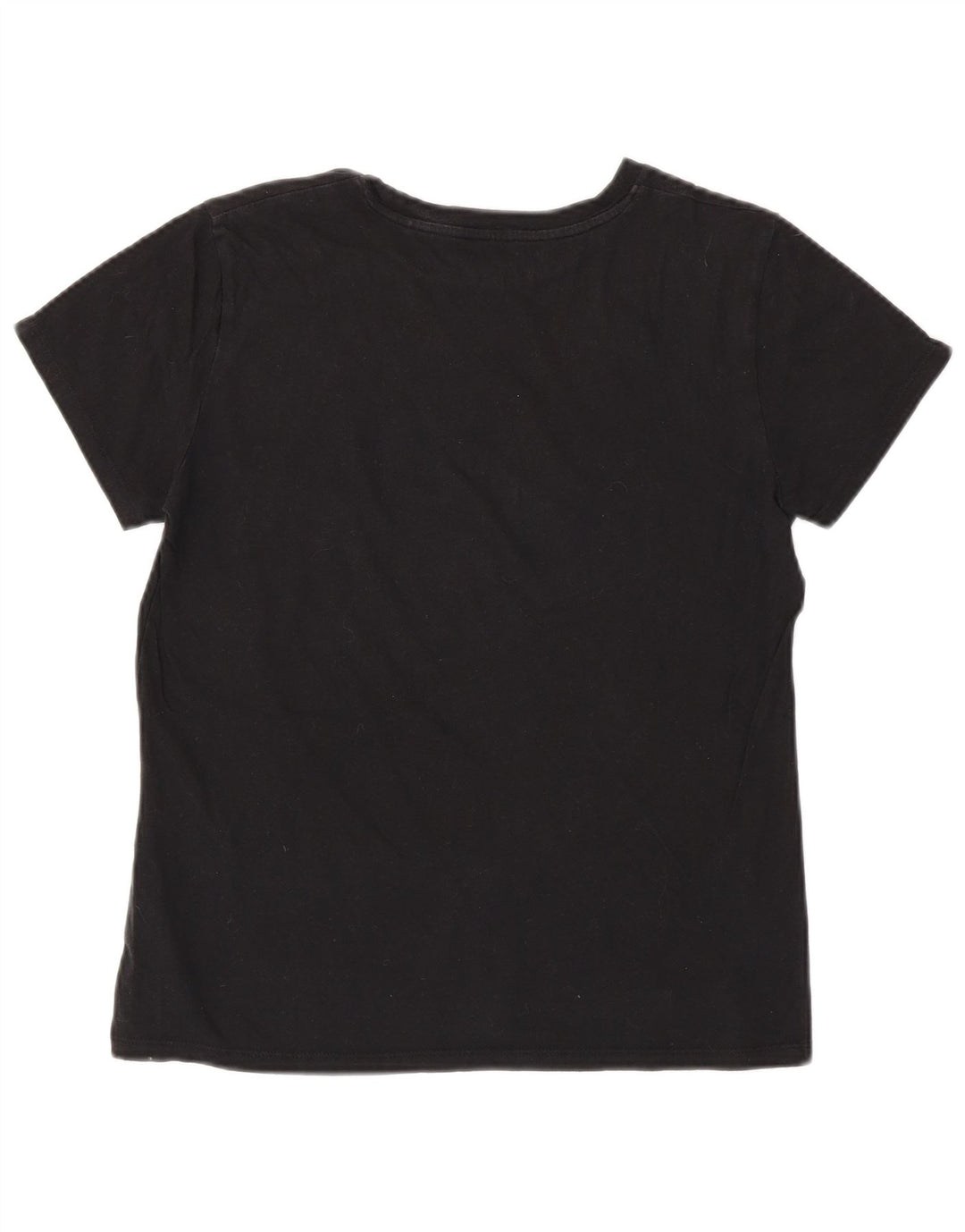 LEVI'S Damen Grafik-T-Shirt-Oberteil UK 14 Mittelschwarze Baumwolle