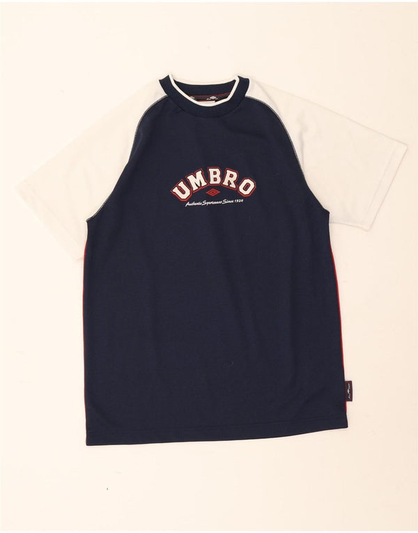 Umbro Grafik-T-Shirt für Jungen, 12–13 Jahre, XL, Marineblau, Farbblock