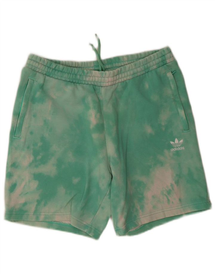 Adidas Herren Sportshorts mittelgrüne Batik-Baumwolle