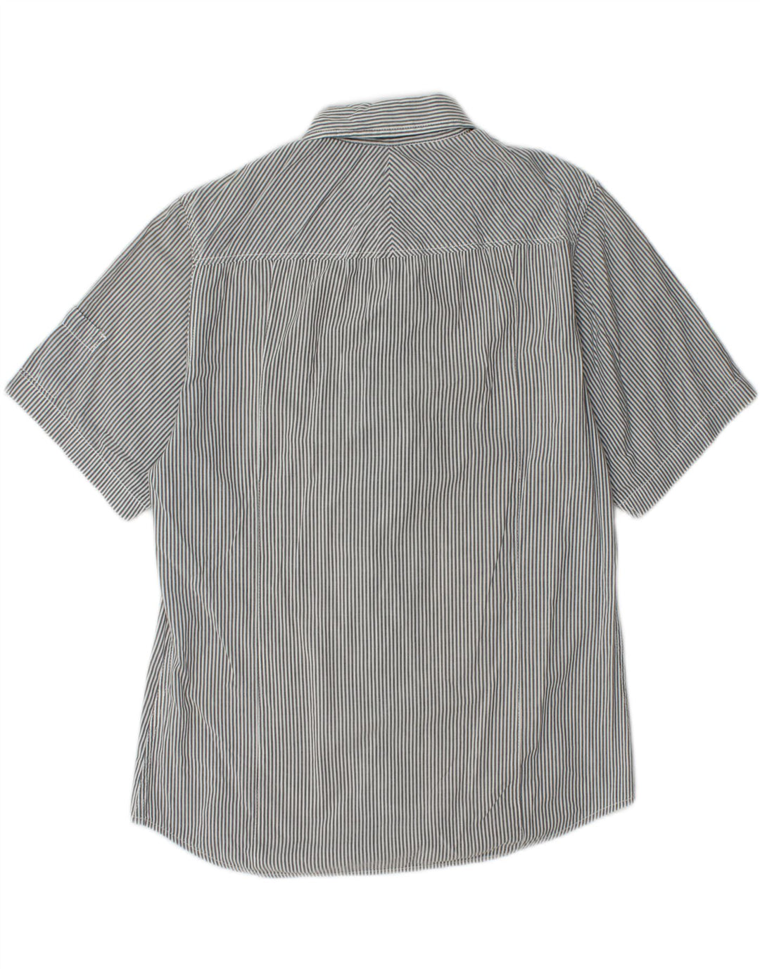CALVIN KLEIN JEANS Herren Kurzarmhemd Large Grau gestreift