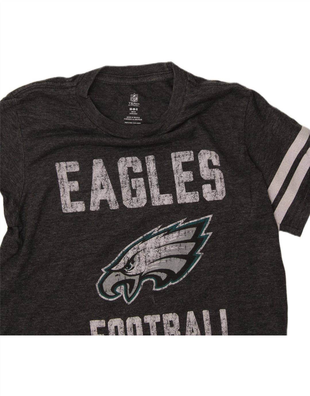 NFL Boys Philadelphia Eagles Graphic T-Shirt Top 7-8 Years Medium Grey Vintage NFL and Second-Hand NFL from Messina Hembry 