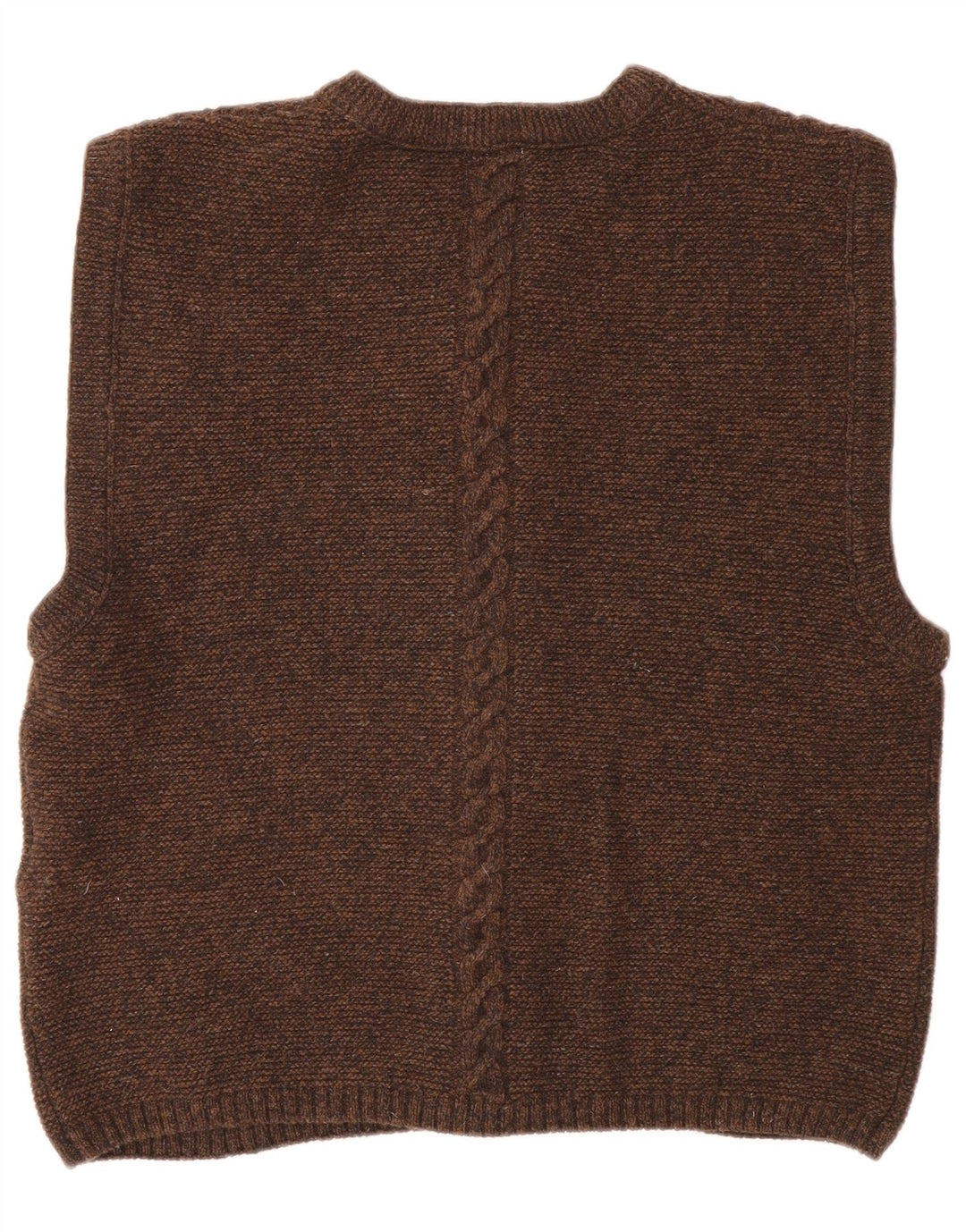 Hochland Herren-Strickjacke, ärmellos, mittelbraune Wolle