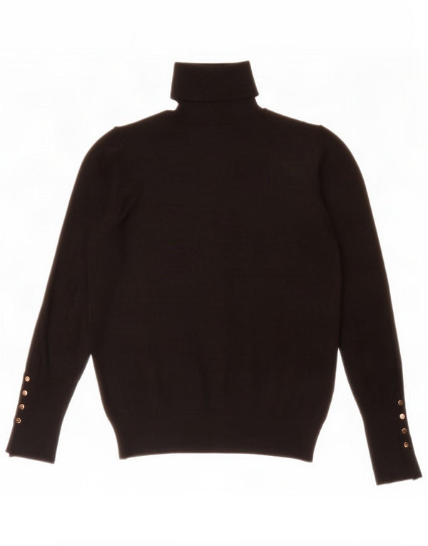 Zara Rollkragenpullover für Damen UK 12 Medium Black Viscose