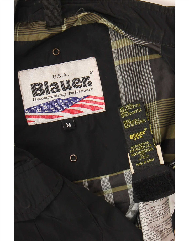 Blauer Womens Utility Jacke UK 14 Mittelschwarzes Polyester