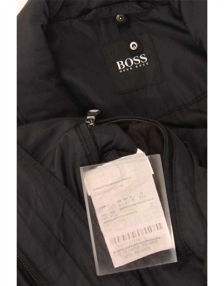 Hugo Boss Herrenmantel IT 50 Large Schwarz Polyamid