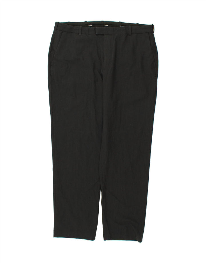 IZOD Mens Straight Chino Trousers W38 L32 Black Polyester Vintage Izod and Second-Hand Izod from Messina Hembry 