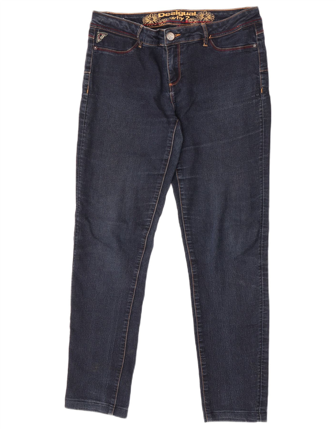 Desigual Damen Skinny Jeans W34 L29 Blau